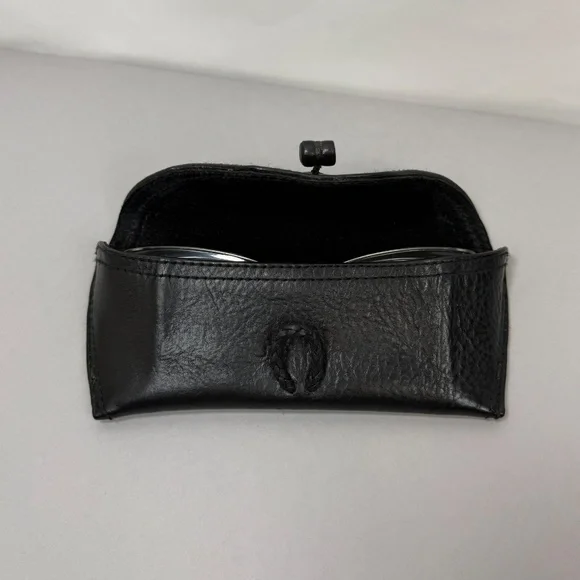 FRYE Black Leather Sunglass Case - Picture 1 of 7